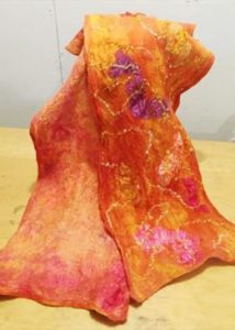 Nuno felted scarf