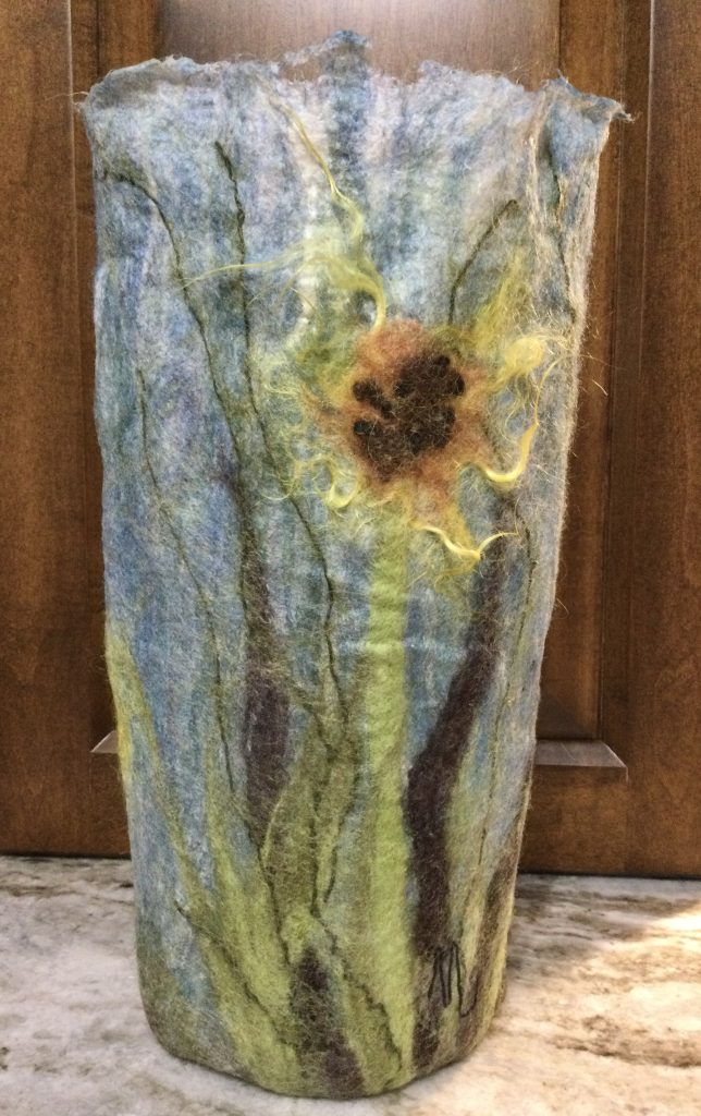 Felted vessel by Molly Underhill